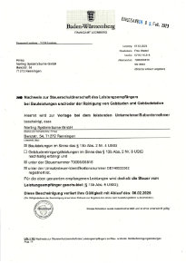 Freistellungsbescheinigung