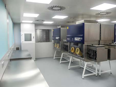 Reinraum für Stammzellenverarbeitung